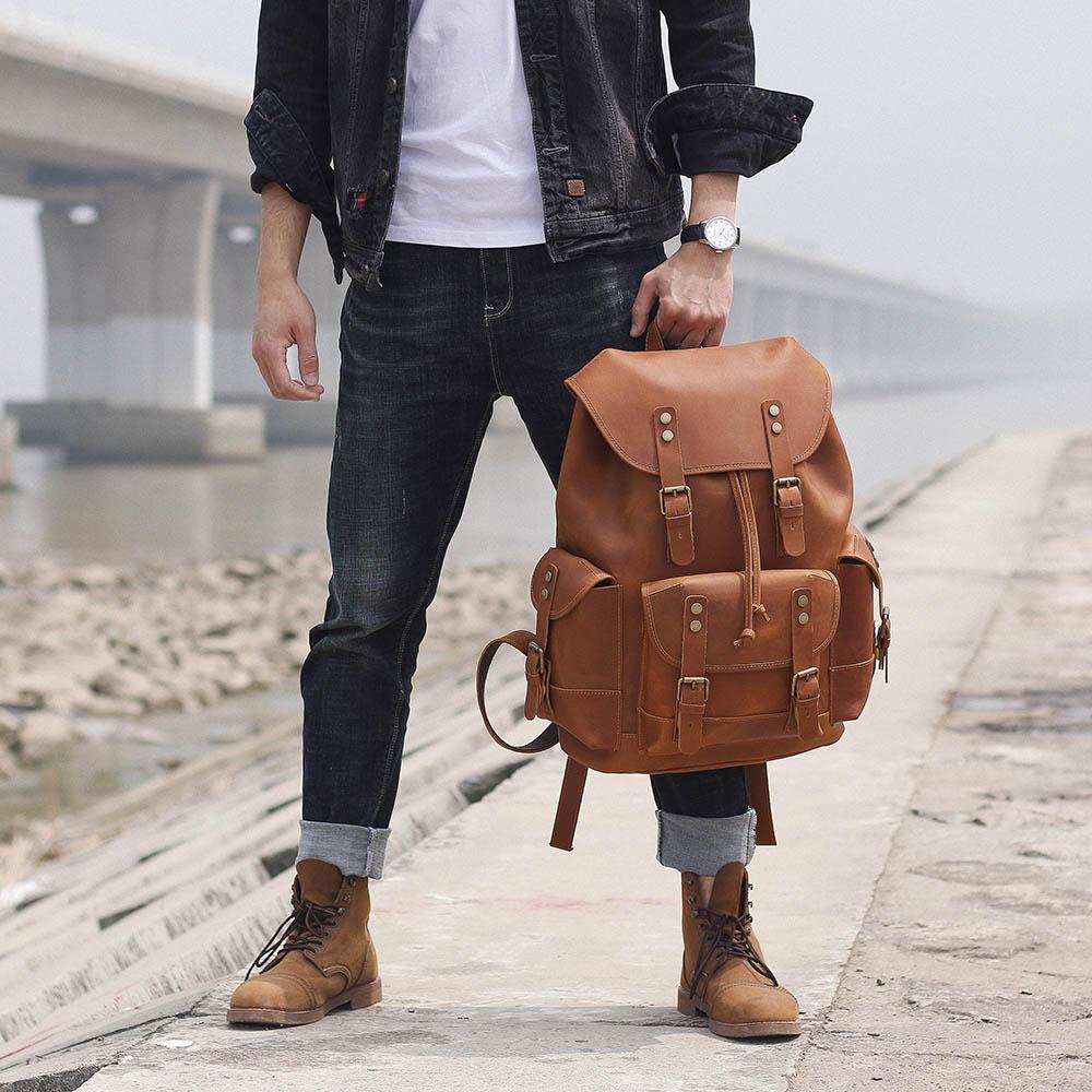 Leather Travel Backpack | WATERLOO - Image 17