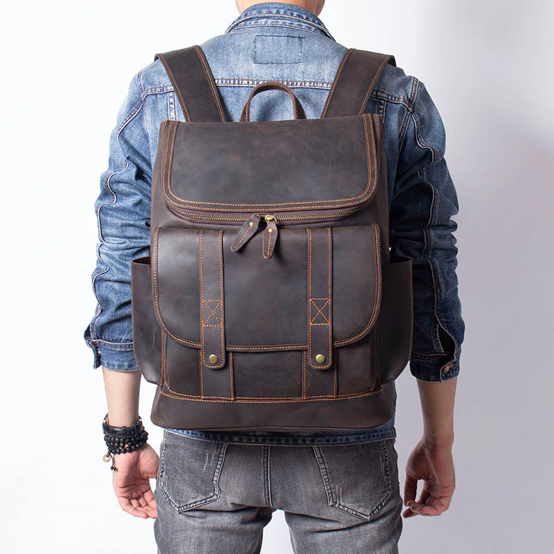 Leather Work Backpack | ROYA - Image 14