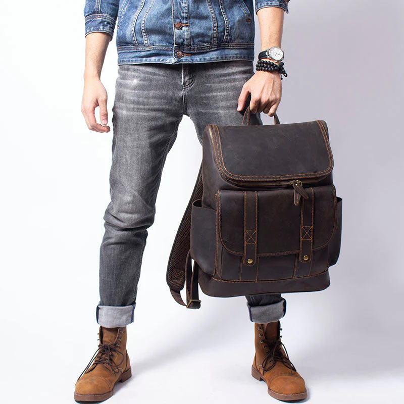 Leather Work Backpack | ROYA - Image 15