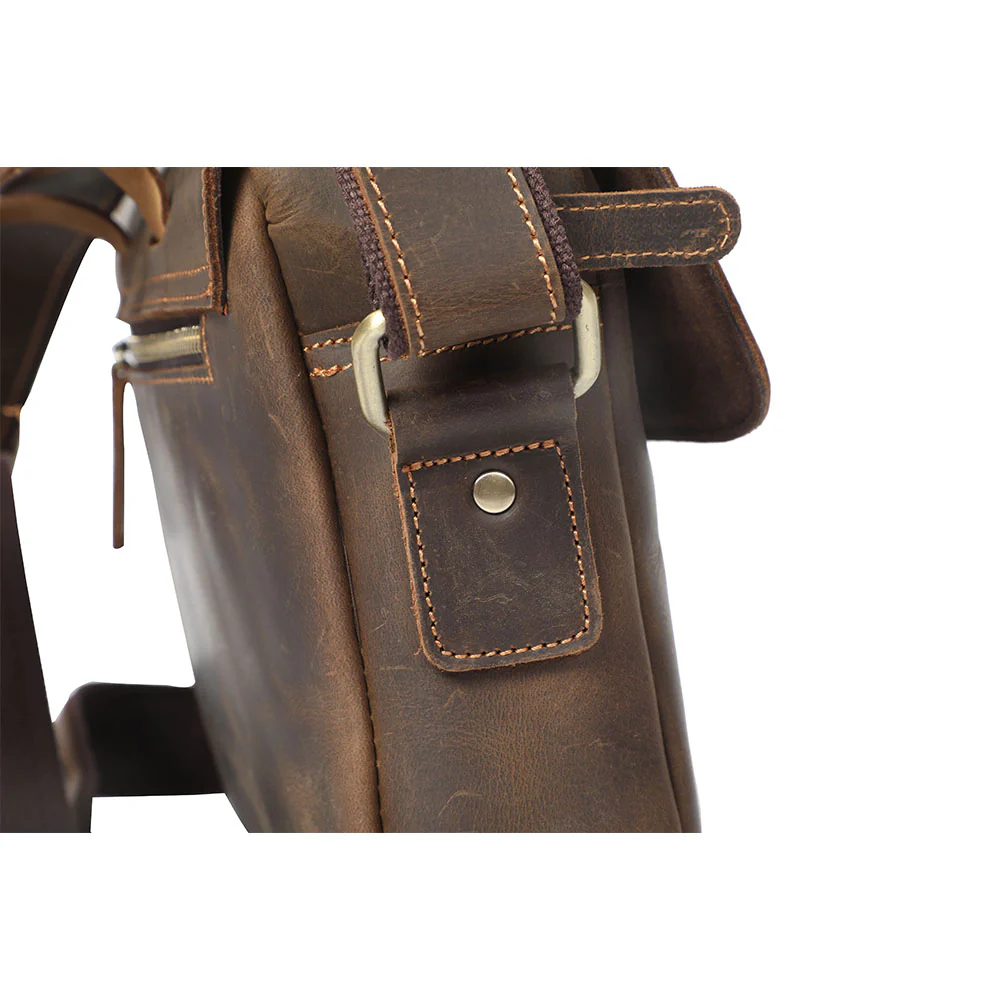 Small Leather Messenger Bag | JAYA - Image 11