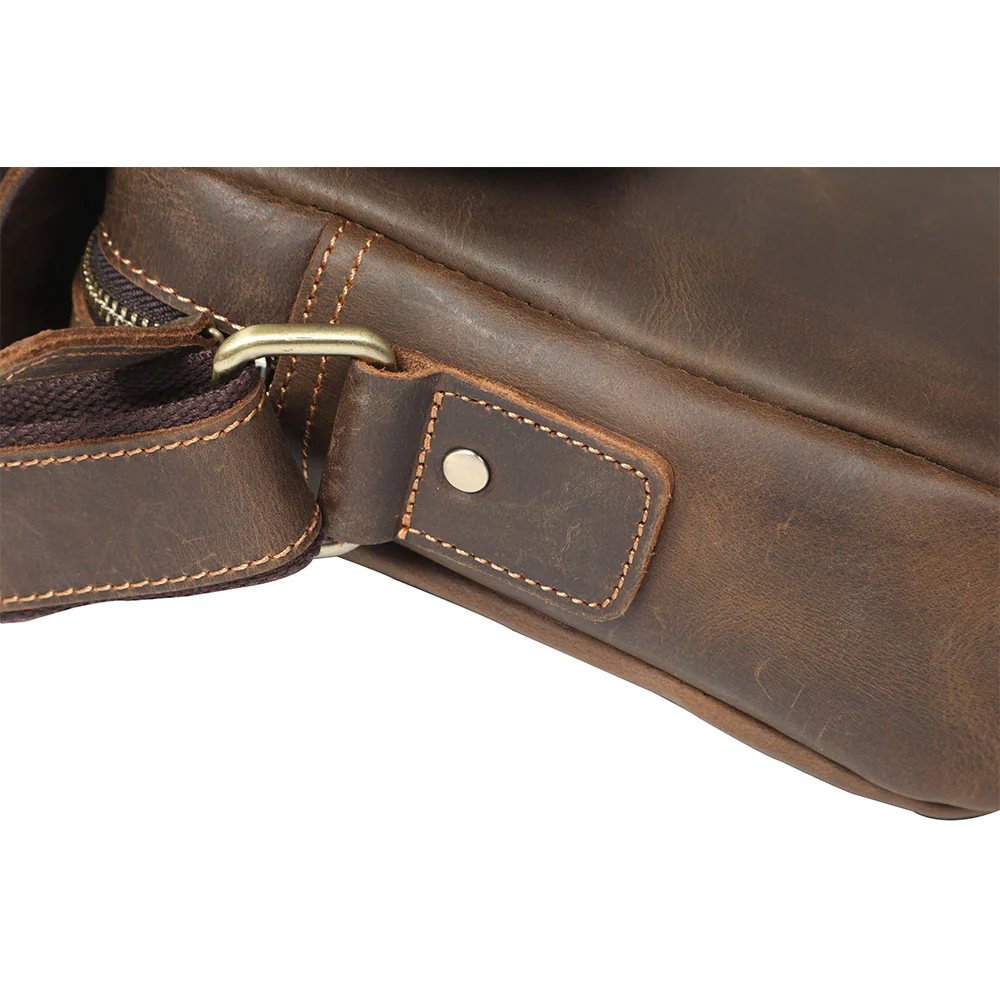 Small Leather Messenger Bag | JAYA - Image 12