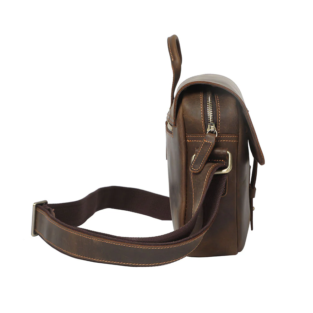 Small Leather Messenger Bag | JAYA - Image 5