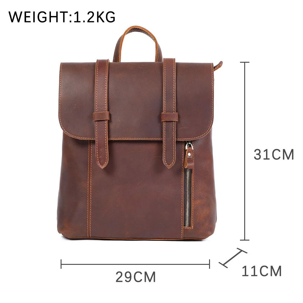 Small Leather Rucksack | ITHYA - Image 10