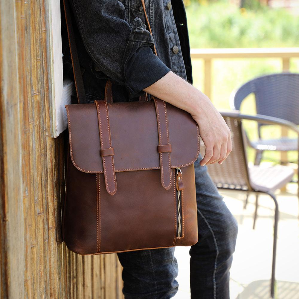Small Leather Rucksack | ITHYA - Image 14
