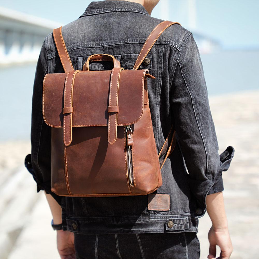 Small Leather Rucksack | ITHYA - Image 15