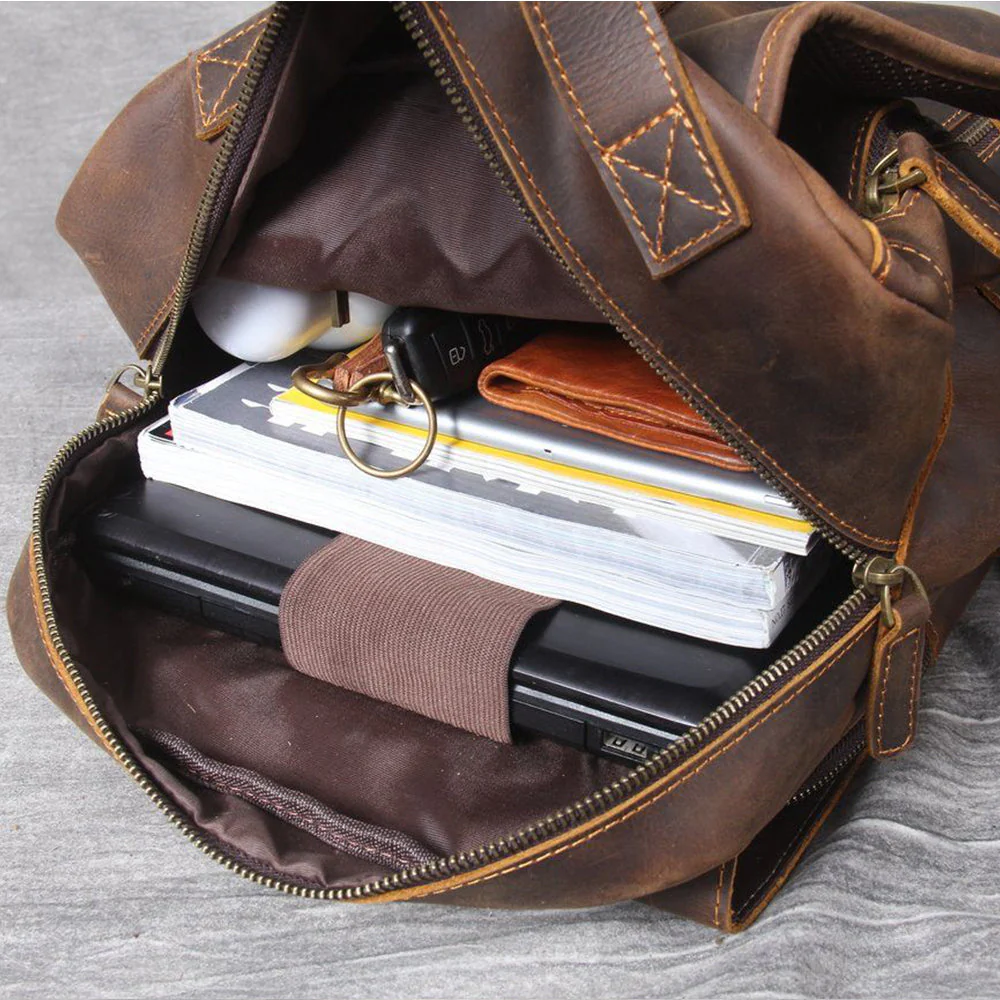 Tan Leather Backpack | CAREA - Image 12