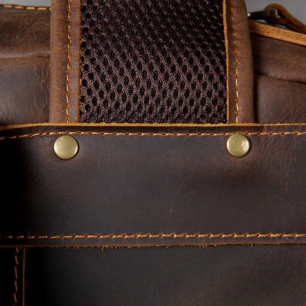 Tan Leather Backpack | CAREA - Image 18