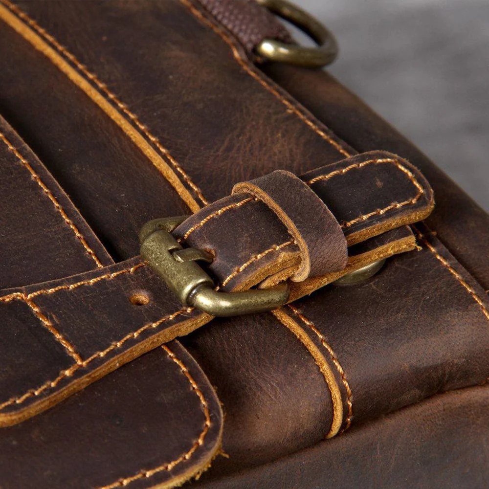 Tan Leather Backpack | CAREA - Image 21