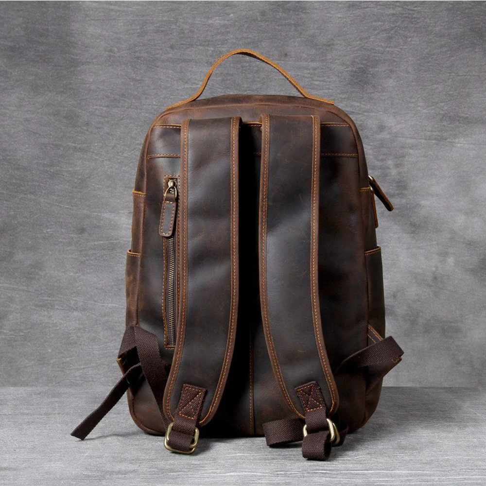 Tan Leather Backpack | CAREA - Image 5