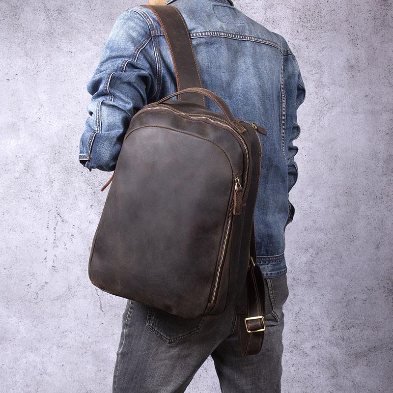 Tan Leather Rucksack | CODA - Image 11