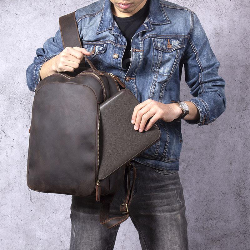 Tan Leather Rucksack | CODA - Image 12