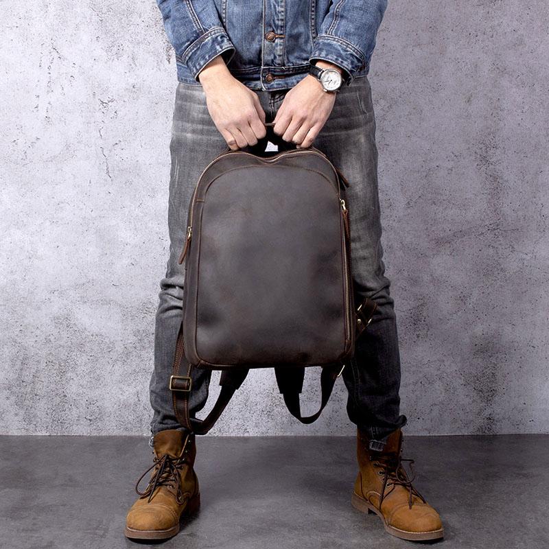 Tan Leather Rucksack | CODA - Image 13