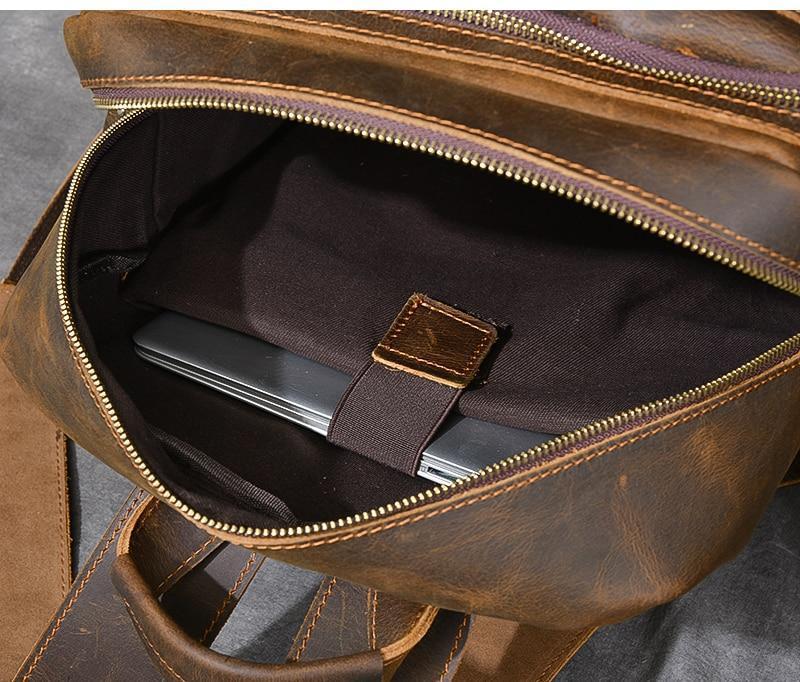 Brown Leather Backpack | URSUS - Image 12