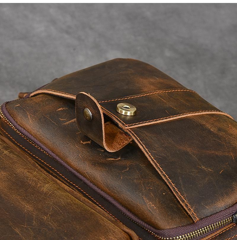 Brown Leather Backpack | URSUS - Image 14