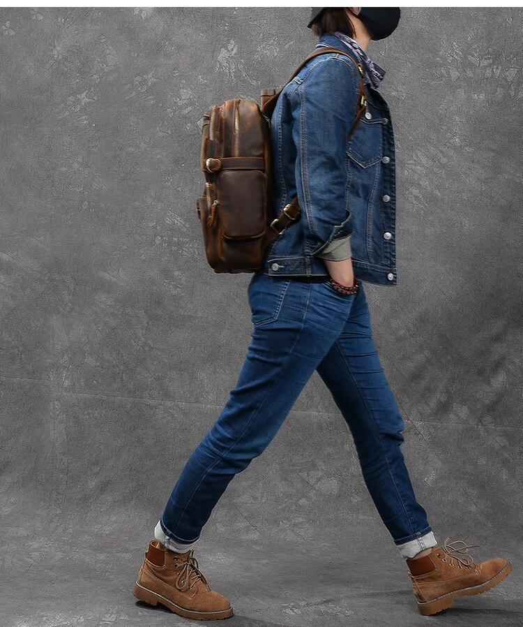 Brown Leather Backpack | URSUS - Image 15