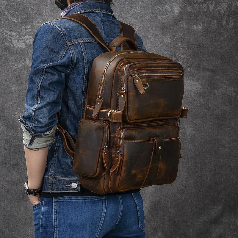 Brown Leather Backpack | URSUS - Image 18