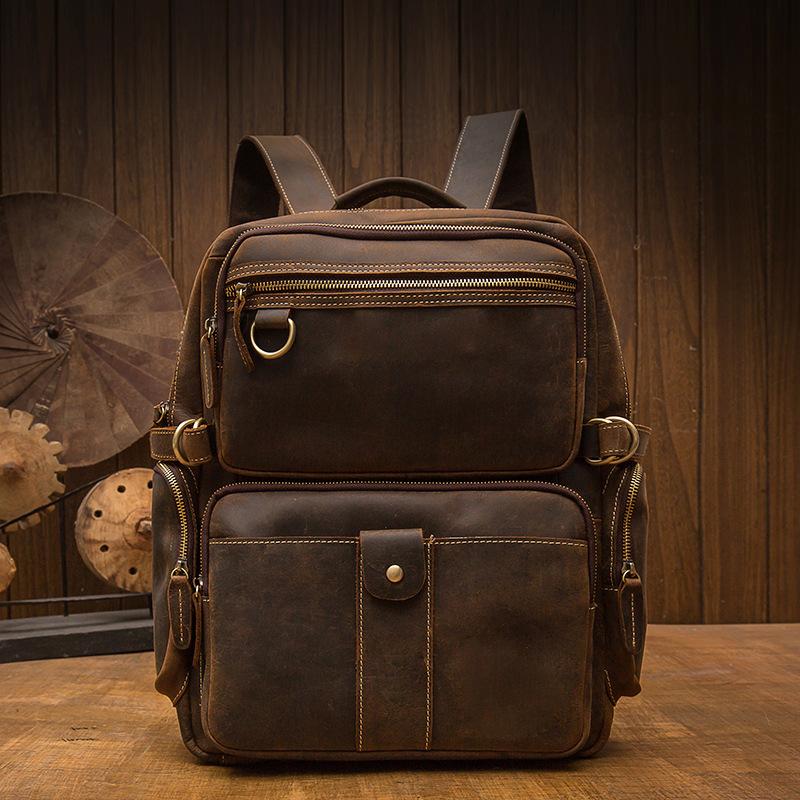 Brown Leather Backpack | URSUS - Image 3