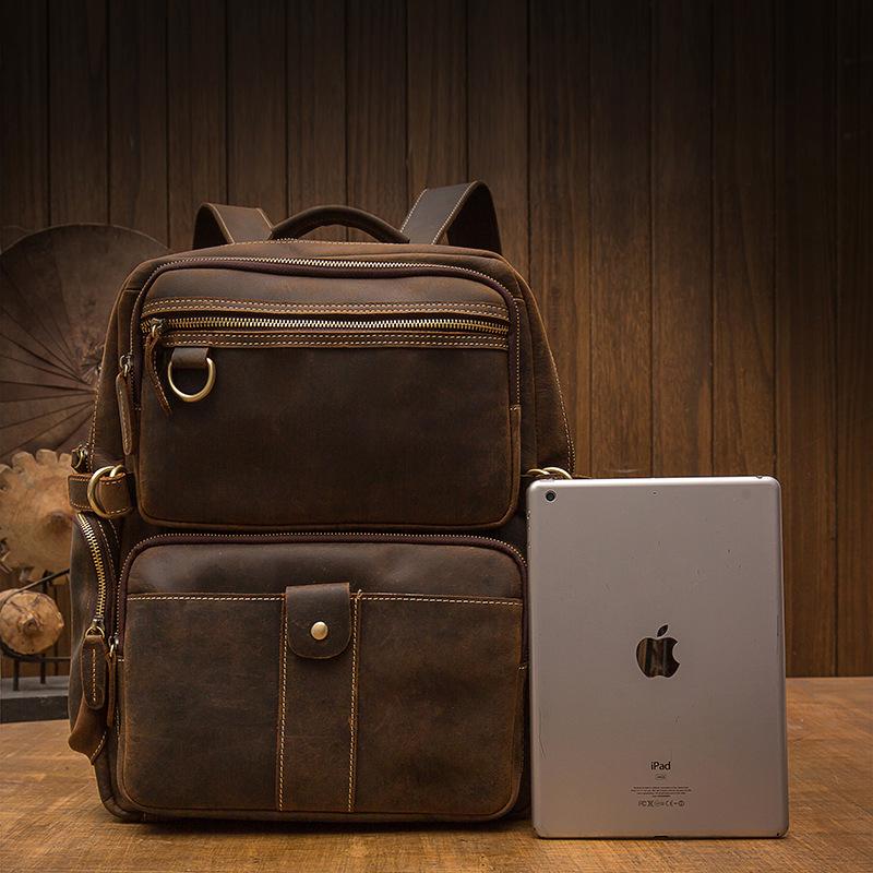 Brown Leather Backpack | URSUS - Image 4