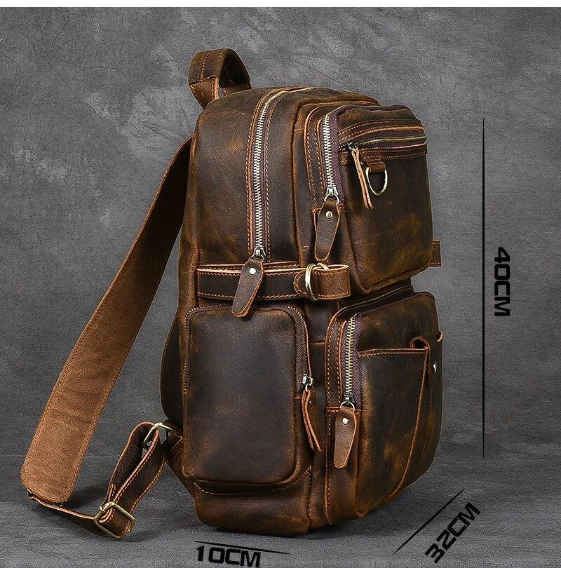 Brown Leather Backpack | URSUS - Image 8