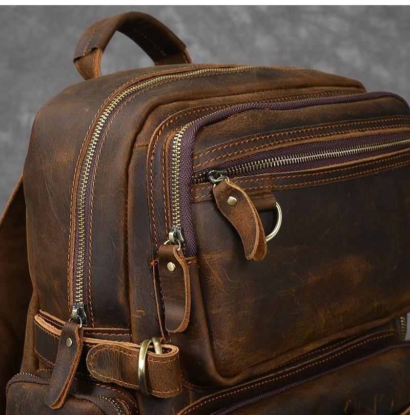 Brown Leather Backpack | URSUS - Image 9