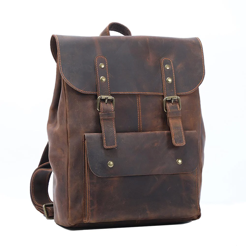 Vintage Leather Backpack | ALBA - Image 2