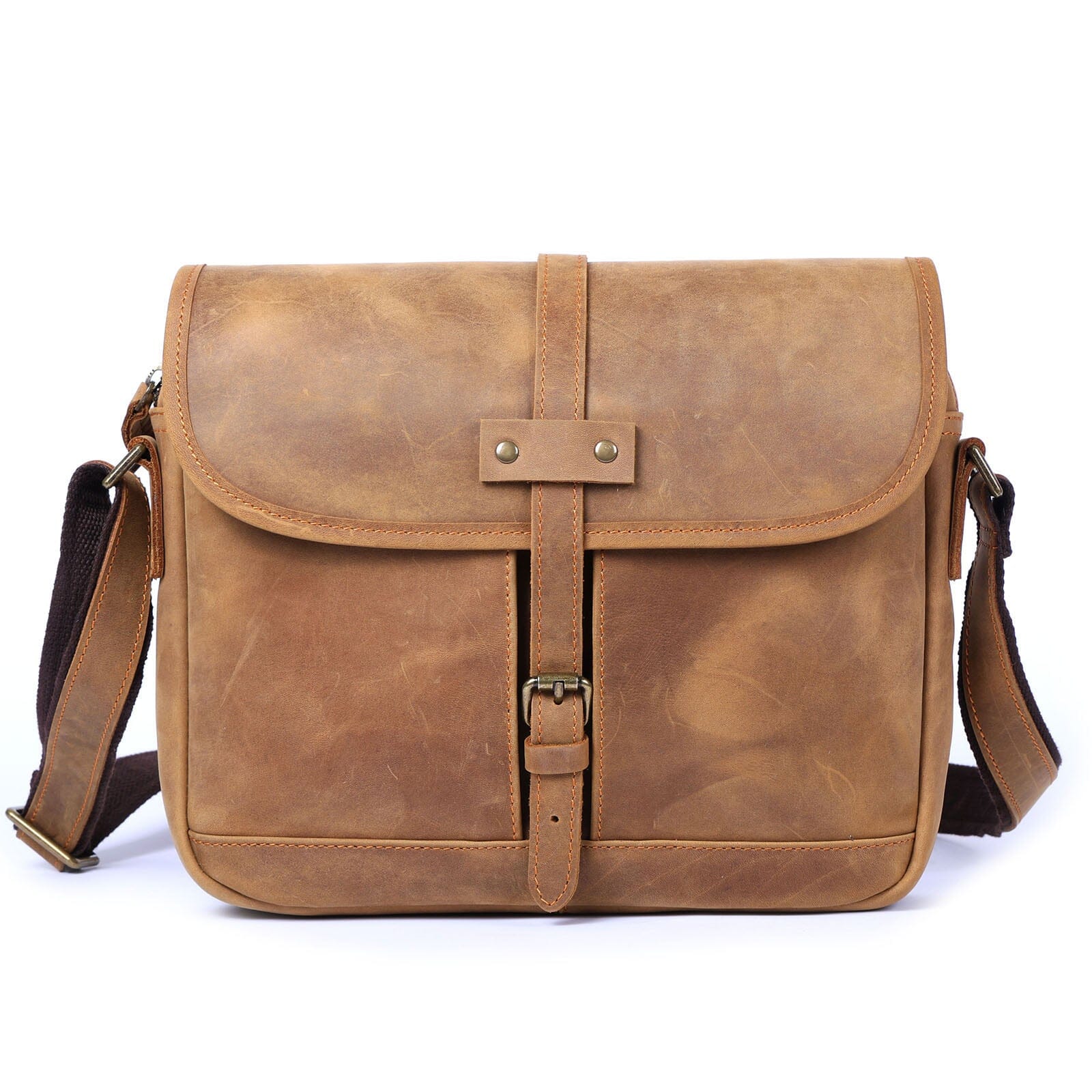 Vintage Leather Messenger Bag | ERIKA - Image 2