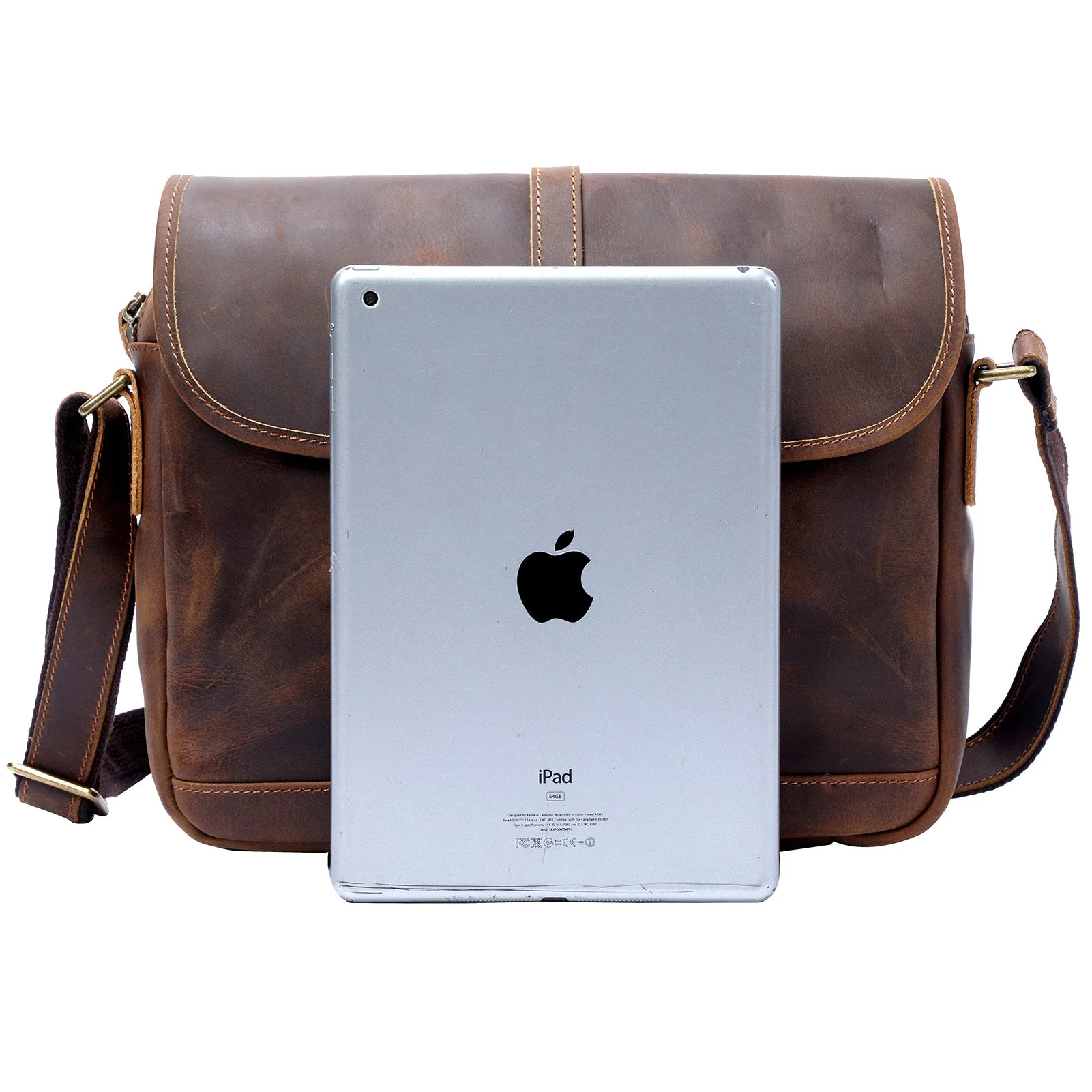 Vintage Leather Messenger Bag | ERIKA - Image 6