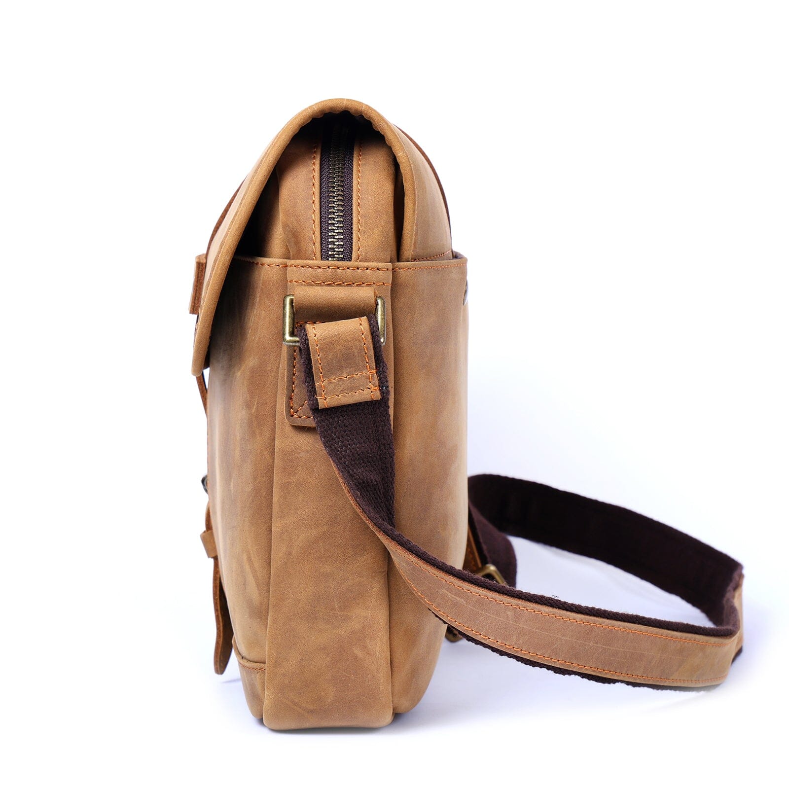 Vintage Leather Messenger Bag | ERIKA - Image 7