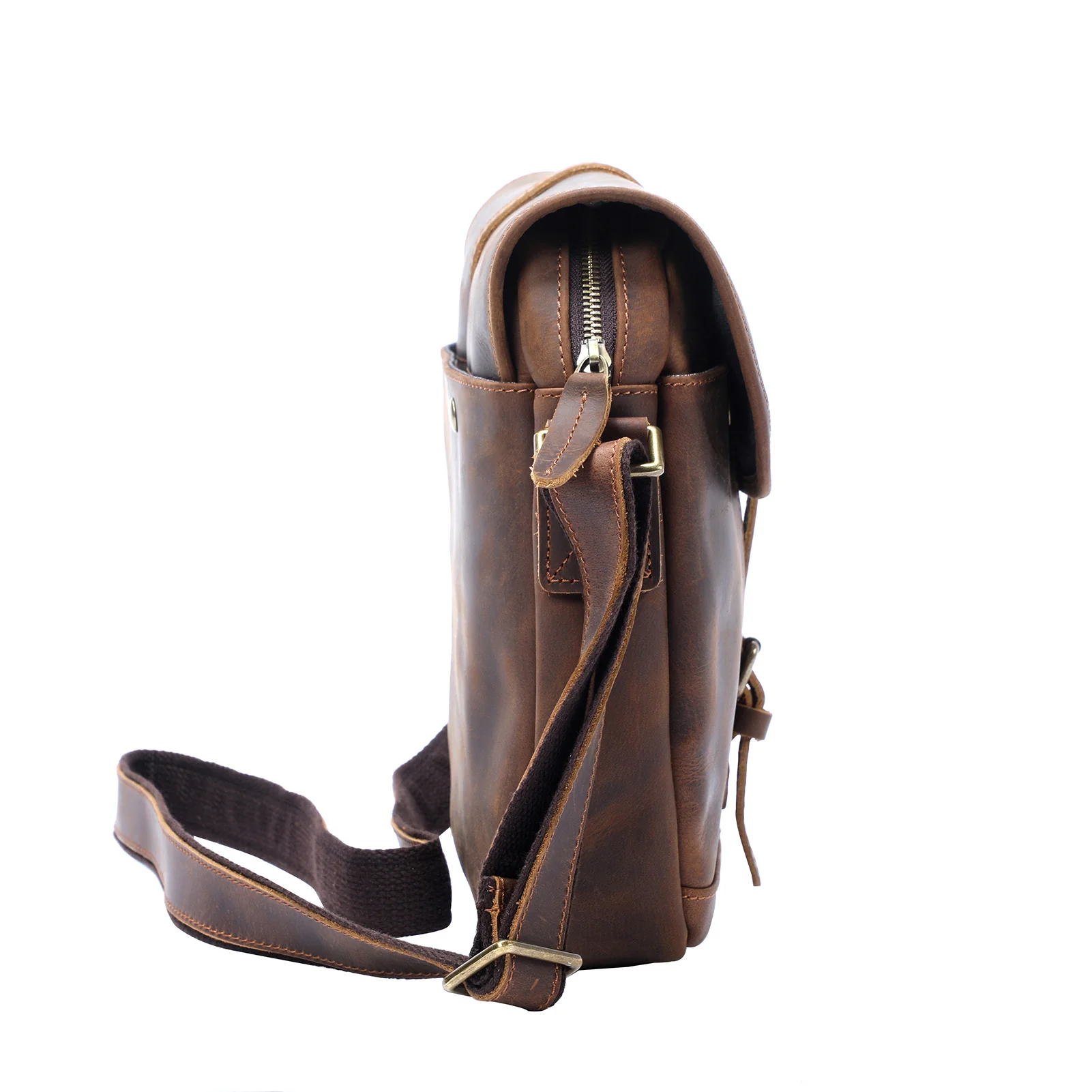 Vintage Leather Messenger Bag | ERIKA - Image 8